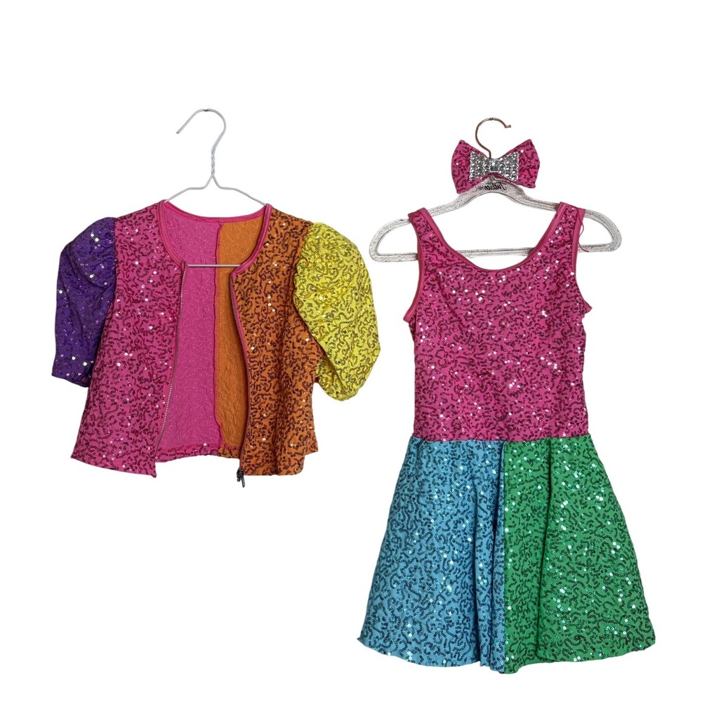 Weissman Showtime Bop! Sequin 3PC Dance Recital Costume Set MC 10/12 Halloween